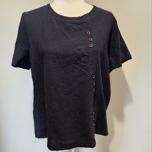 Womens Casual Top In Navy Size Large